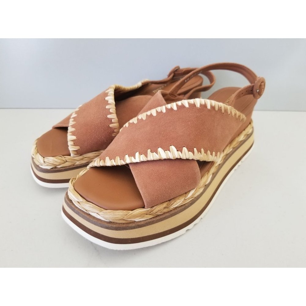 Anthrop0logie Bruno Premi Cross-Strap Platform Sandals Size 38